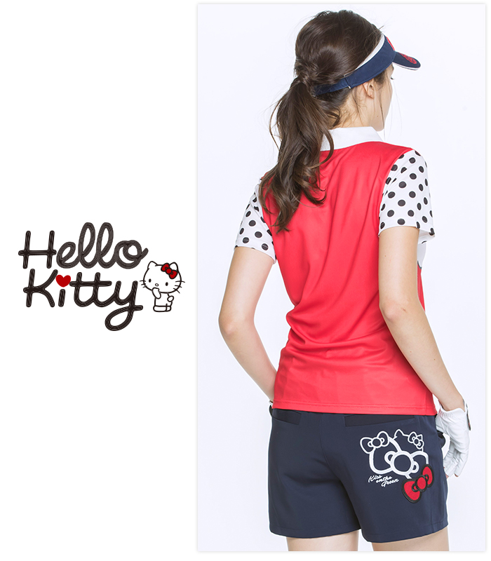 限定Hello Kittyコラボ★キティちゃんリボンプリントキュロット